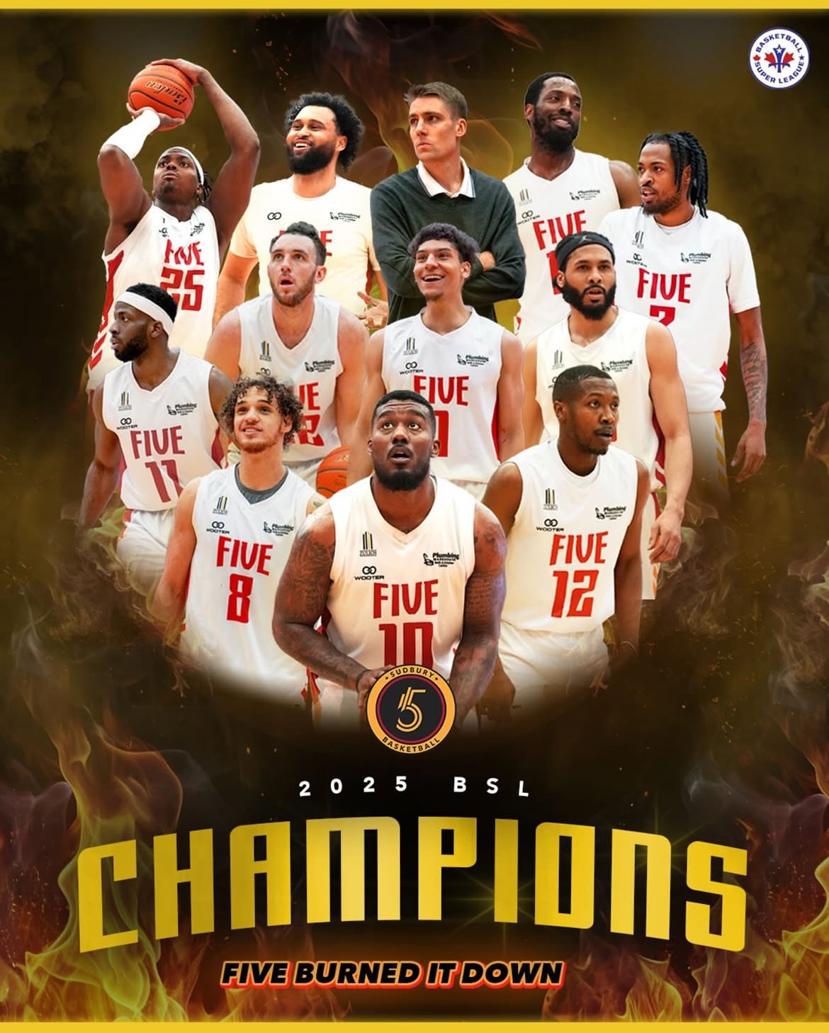 BSL 2025 Champions – Sudbury Five Photo BSL 2025 Champions - Sudbury Five Photo